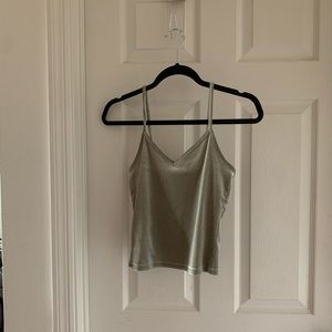 Green velvet top